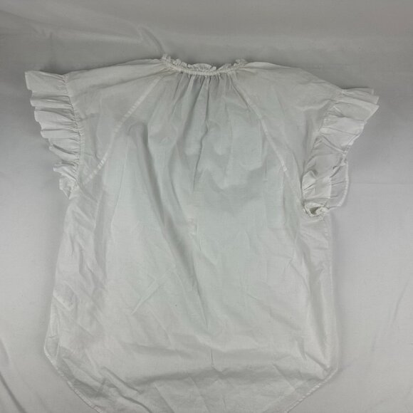 Veronica Beard Women's Milly Shirt Ruffle Short Sleeve Size M $228 - Picture 4 of 8